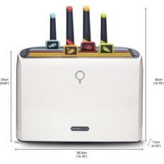 Ensemble de cuisine Charmline: 4 planches de coupe, 4 couteaux, utilisés