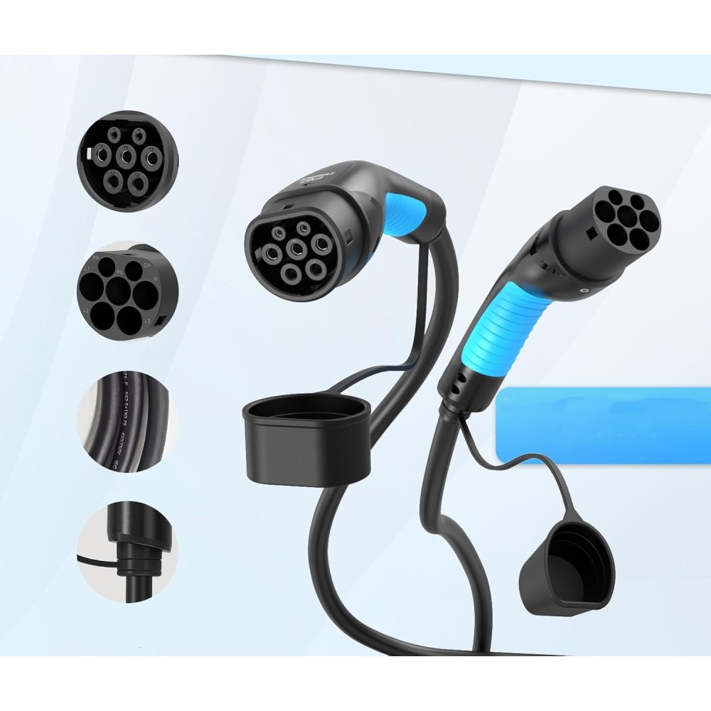 Evdance Type 2, 11 kW, 16 un cable de carga, 8 m, 3 fase, con bolsa