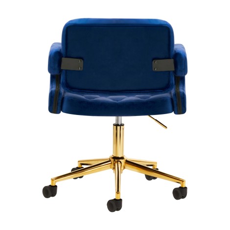 Cadeira 4Rico QS-OF213G veludo azul-marinho — vista frontal