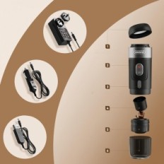 Machine à café pour hibrew h4a, 12v, 80 W, 60 ml, Сzarnny