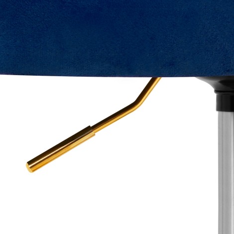 4Rico Stoel QS-OF213G fluweel marineblauw — detail handvat