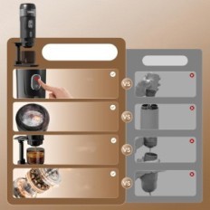 Kávovar pre Hiberw H4A, 12 V, 80 W, 60 ml, Сzarny, používané