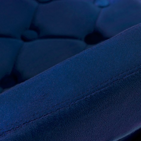 4Rico Stoel QS-OF213G fluweel marineblauw — detail armleuning