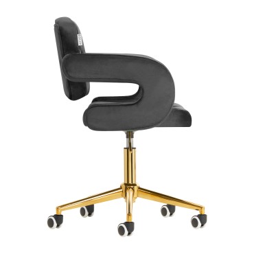 Cadeira 4Rico QS-OF213G cinza — vista lateral