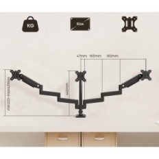 Putorsen Monitor Holder for 3 skjermer, 17-27 tommer, brukt