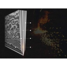 HEZEN késkészlet, 5 darab, Santoku Damaszkusz acélból