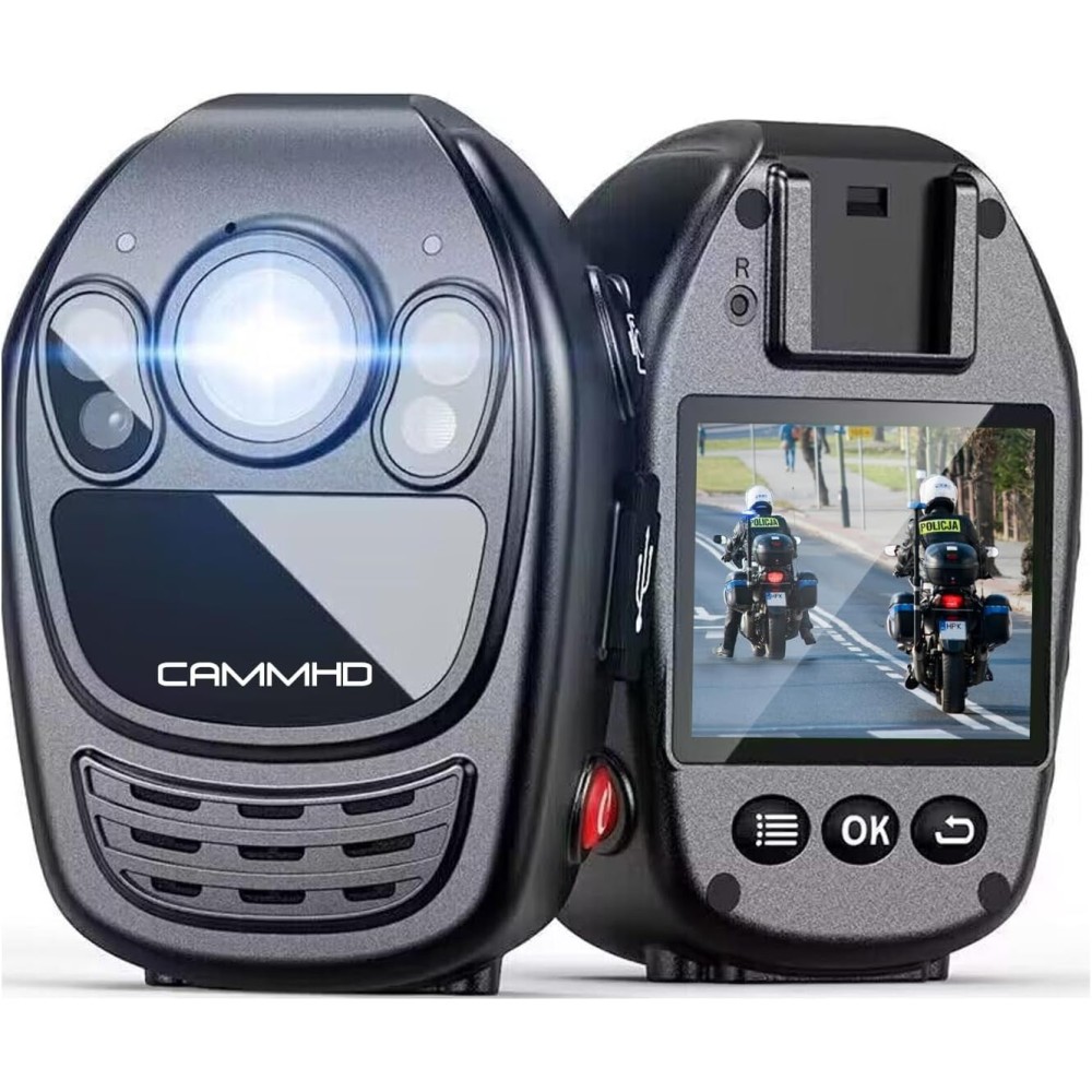 Cámara desgastada CAMMHD 1440P con cámara personal compacta con batería de 3500 mAh con grabación de cartas, usado