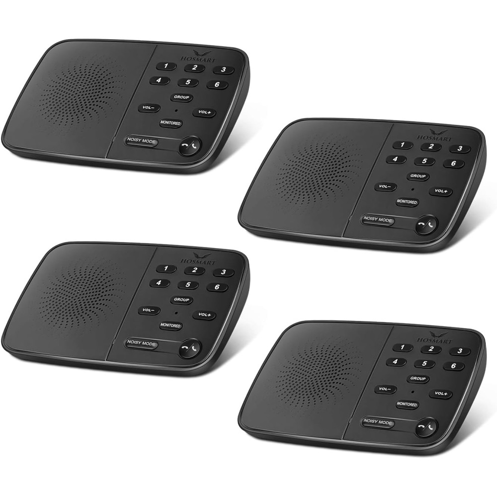 Hosmart UltraSpeak Intercom, sistema de dos vías, rango de 1200 pies, 4 PCS