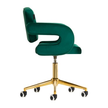 Cadeira 4Rico QS-OF213G verde — vista lateral