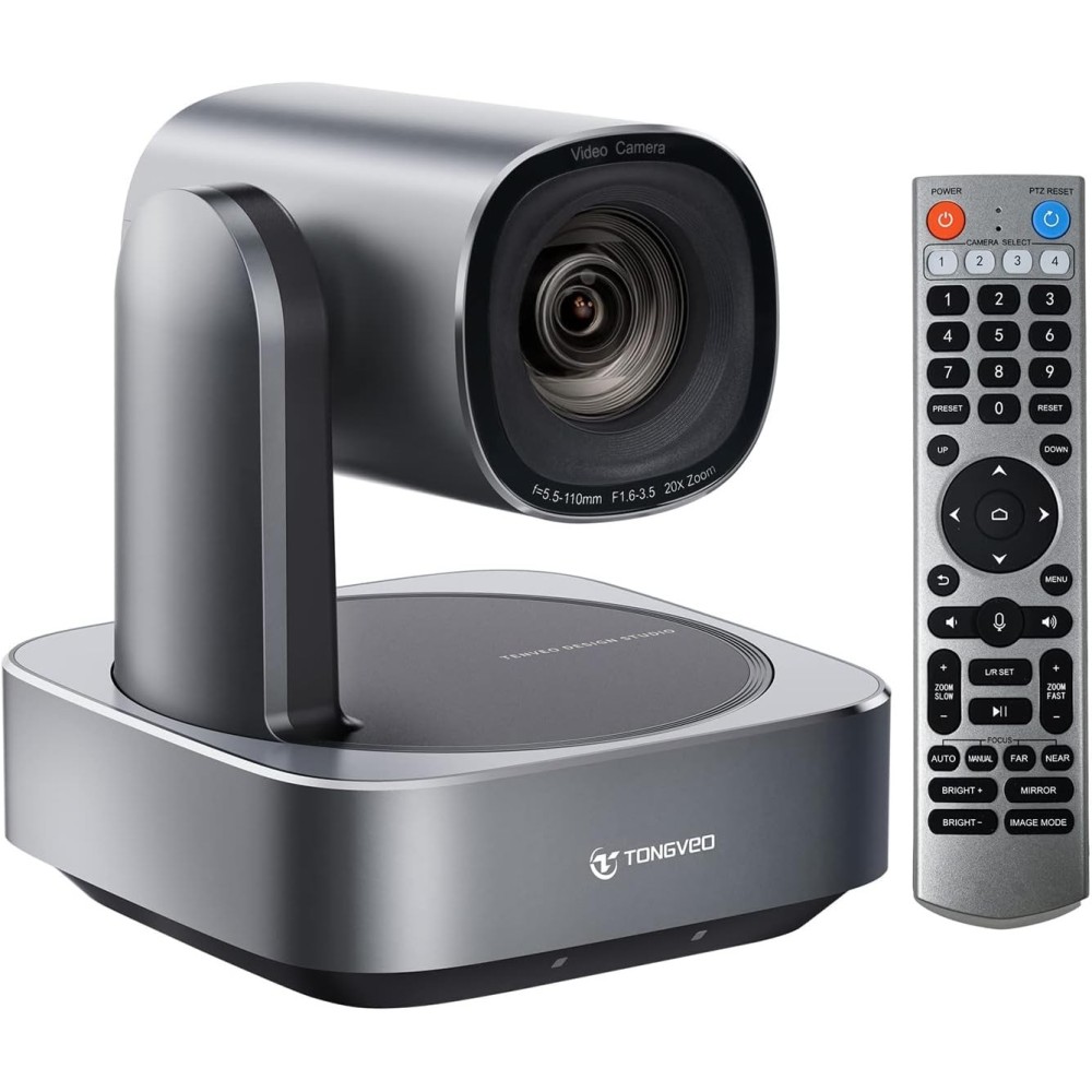 PTZ TONVEO 20X Caméra Zoom, USB HDMI LAN, 1080p 60fps pour la transmission en direct