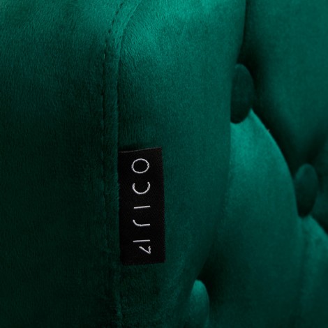 Fauteuil 4Rico QS-OF213G vert en velours avec vérin à gaz — gros plan étiquette