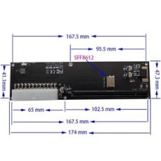 CABLECC PCI-E 3.0 M.2 OCULINK SFF-8611, SSD ja graafikakaartide jaoks