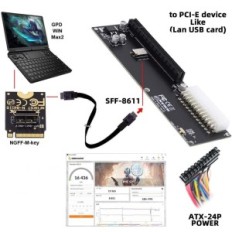 CABLECC PCI-E 3.0 M.2 OCULINK SFF-8611, SSD ja graafikakaartide jaoks