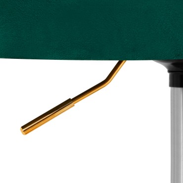 4Rico Stol QS-OF213G grön sammetsstol — närbild av handtag