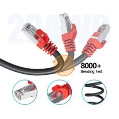 Ethernet Cable Soibke 50m Cat 7 Fast RJ45 Gigabit 10GB / s tīkla kabelis