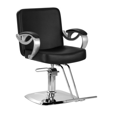 Cadeira de Cabeleireiro Hair System ZA31 preta — vista lateral