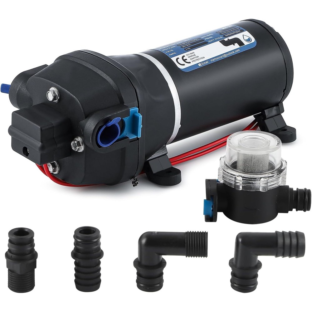 Vannpumpe Mxmoonant MX-44 24V 17 l / min, 2,8 bar, 130W