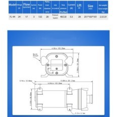 Vodní čerpadlo MXmoonant MX-44 24V 17 l / min, 2,8 bar, 130W