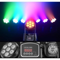 Lâmpadas cênicas 70W Moving Head Wash RGBW, DMX512, conjunto de 2 peças