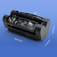 Movable LED LED AreyourShop 8x10W, DMX512 Control, Clubs