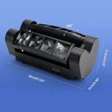 Pokretna LED LED AREYOURSHOP 8x10W, DMX512 kontrola, klubovi