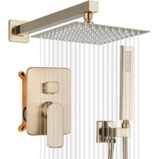 Flush-dusj dusjbeslag, 12 tommer, 2 funksjoner, utstilling