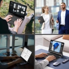 Begagnade Ninmin-fodral för iPad 10,9 "10. Gen, Azerty med bakgrundsbelysning