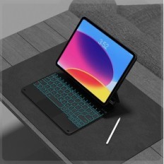 Begagnade Ninmin-fodral för iPad 10,9 "10. Gen, Azerty med bakgrundsbelysning