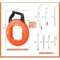 Varku kábeltáp készlet, 7 csatlakozó, 4.5mm, 50 m rost
