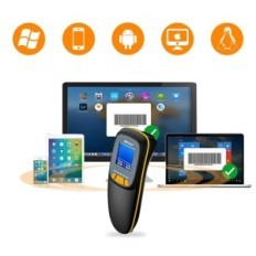 Vezeték nélküli LENVII vonalkód szkenner, USB, 5 V, 1500 mAh