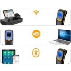 Scanner de código de barras sem fio Lenvii, USB, 5V, 1500 mAh