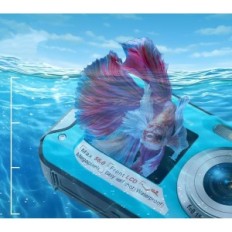 Digitális YISENCE kamera, Vízálló, UHD 4K 56 MP, 32 GB