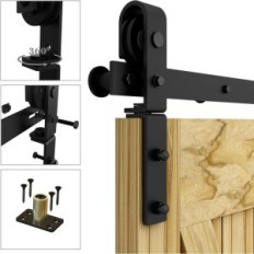 Conjunto de accesorios para puertas correderas Qinaixqm, 122 cm de ancho