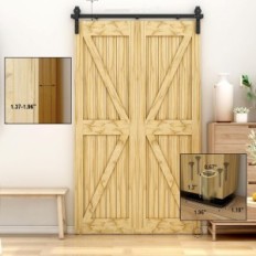 Set di accessori per porte scorrevoli QinaixQM, larghezza 122 cm