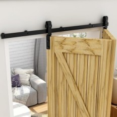 Komplet dodatna oprema za drsna vrata Qinaixm, široka 122 cm