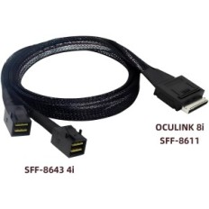 Kabel 50cm Oculink PCIE SFF-8611 for tilkobling av to SSD SFF-8643