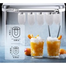 FOOING Machine à glace, 9 cubes en 6 minutes, 15 kg par jour, utilisé