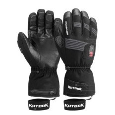 Kutook gloves with heating, for motorcycle and skis, black, size M