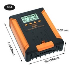 SOLAMR 60A MPPT įkrovimo reguliatorius 12V / 24V / 36V / 48V CM-60A baterijoms