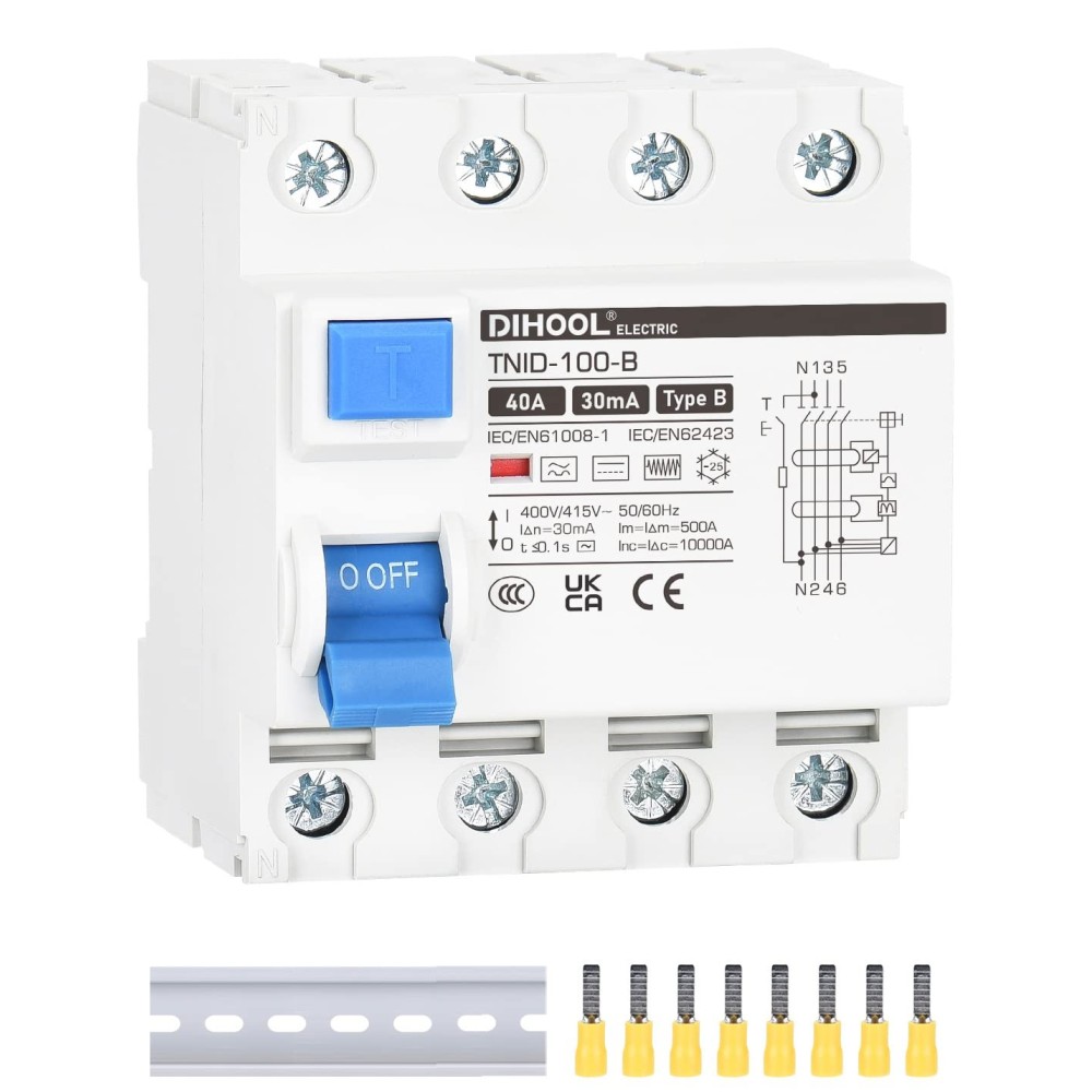 DIHOOL IEC / EN 62955 40A 30A Přepínač 30mA Diferenciální ochrana pro elektroinstalace
