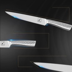 A set of kitchen knives, 14 elements, black