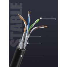 Soibke Cable, 40 GB / S, 2000 MHz, 26Awg SFTP, Sort, 30 meter