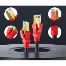 Soibke-Kabel, 40 GB / s, 2000 MHz, 26awg Sfttp, Schwarz, 30 Meter