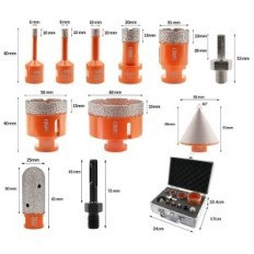 Set de foret diamant pour carreaux BGTEC, 11 pièces