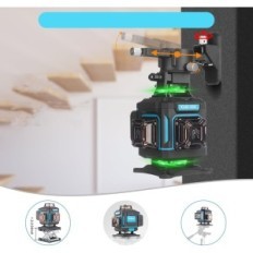 Kezers de nível de espírito laser, 3,7 V, 4000 mAh, 16 linhas, IP54