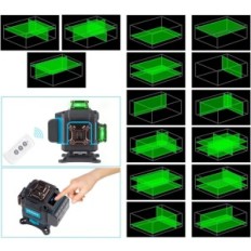 Lāzera spirta līmenis Kezers, 3.7 V, 4000 mAh, 16 līnijas, IP54
