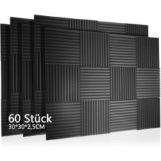 Acoustic Foam Mat Devilly, 30x30x2,5 cm, 60 pieces