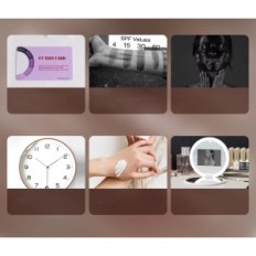 Mirror Hansong med UV og makeup kamera med 2x forstørrelse og LED-baggrundsbelysning til præcis make-up