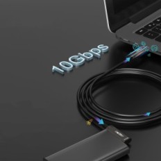 Geohn.g fiber optic cable, 10 Gb / s, USB-C, 10 meters