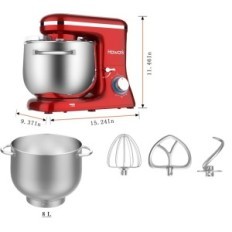 Virtuvės robotas Howotch SM-1520Z, 1500 W, su 8L dubenu, raudona, paroda